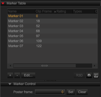 Marker Table
